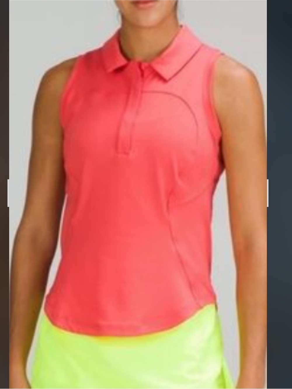 ⚜️ LULULEMON Sleeveless Polo Top in Lipstick - Women's Active Tank sz 2